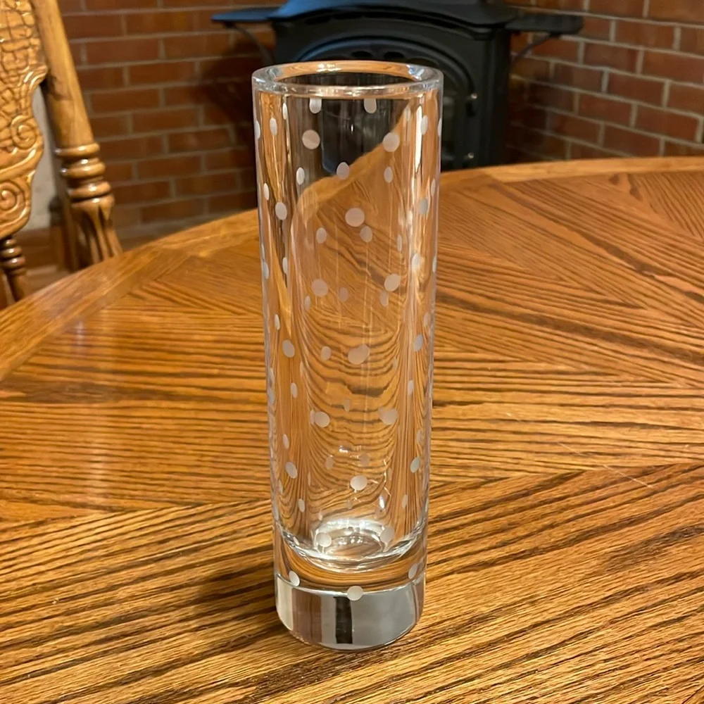 Kate Spade New York Larabee Dot Cylinder Bud Vase EUC